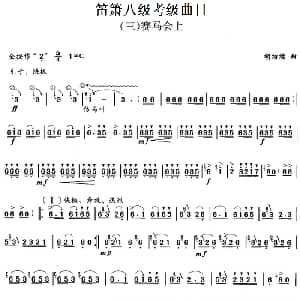 笛箫八级考级曲目 赛马会上 胡结续