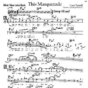 This Masquerade 钢琴谱