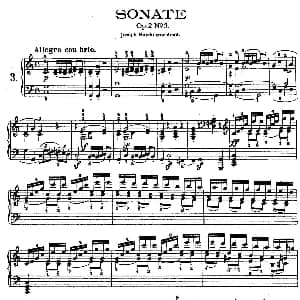 Piano Sonata in C Op.2 No.3 钢琴谱 路德维希 冯 贝多芬
