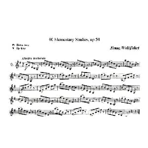 小提琴谱 | 40首小提琴初级技巧练习曲之九 弗朗茨 沃尔法特