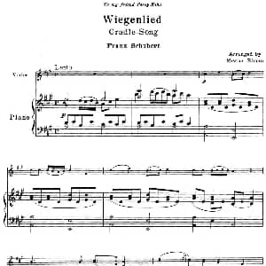 小提琴谱 | Wiegenlied 小提琴 钢琴伴奏 Mischa Elman改编