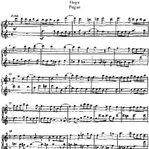 长笛曲谱 | 芬格长笛二重奏 Fugue Finger 芬格