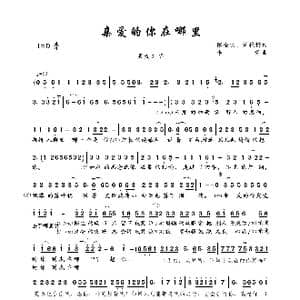 亲爱的你在哪里_歌曲简谱_词曲:陈金文 刘艳梅 李青