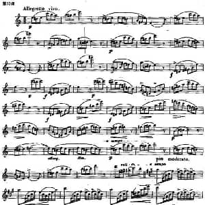 长笛曲谱 | 长笛练习曲100课之第73课 两个速度与调号练习曲