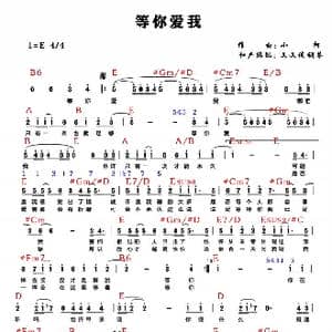 等你爱我_歌曲简谱_词曲:小柯 小柯