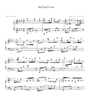 Reflection 钢琴谱