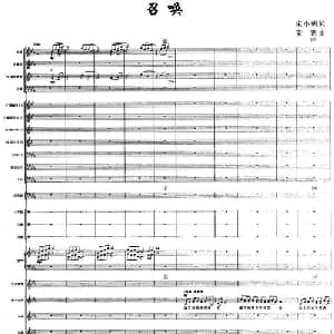 召唤_通俗唱法乐谱_词曲:宋小明 栾凯