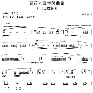 笛箫九级考级曲目 巴塘素描 胡结续
