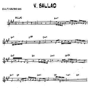 萨克斯谱 | BALLAD 15首爵士练习曲之5 Bob Mintzer