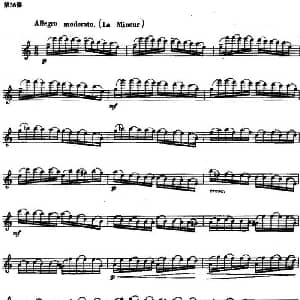 长笛曲谱 | 长笛练习曲100课之第36课 两个相同音分开感