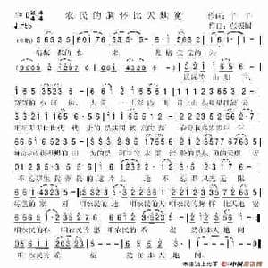 农民的胸怀比天地宽_歌谱投稿_词曲:子子 张振国