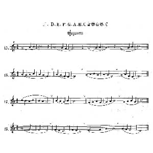 萨克斯谱 | 萨克斯练习曲合集 1—3 D E F G A B C音综合练习