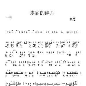 疼痛的碎片_歌曲简谱_词曲:诗耕 吕桂田 诗草