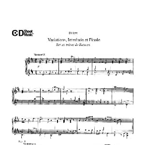 Variations, Interlude & Finale on theme de Rameau 钢琴谱 保罗 杜卡斯