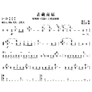 扬琴谱 | 青藏高原 张千一