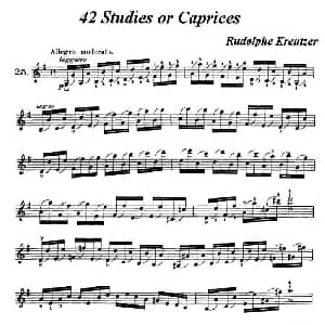 小提琴谱 | 42首练习曲或隨想曲之25 克莱采尔