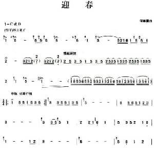 葫芦丝谱 | 迎春 3个版本 何维青