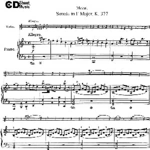 小提琴谱 | Violin Sonata in F Major K.377 小提琴 钢琴伴奏