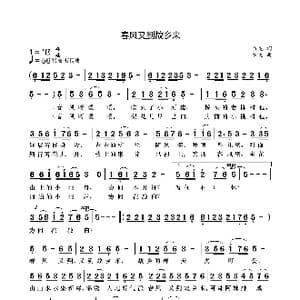 春风又到故乡来_歌曲简谱_词曲:袁龙 袁龙