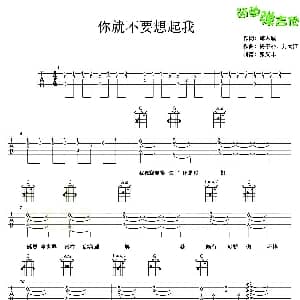 你就不要想起我 吉他谱 田馥甄 施人诚 杨子朴 刘大江
