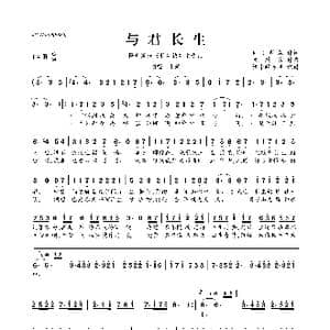 ​与君长生_歌曲简谱_词曲:肉丁斯基 灰原穷