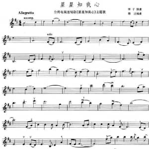 小提琴谱 | 星星知我心 同名电视剧主题歌 李子恒