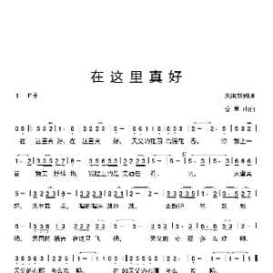 在这里真好_歌曲简谱_词曲:天鹰翱翔 香草山