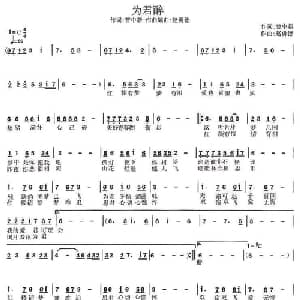 为君醉_通俗唱法乐谱_词曲:曹中新 太阳风 赵勇德