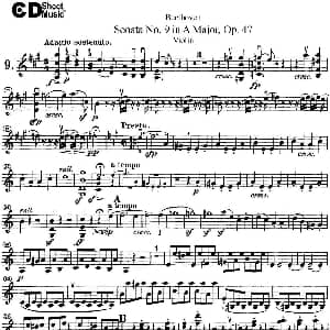 小提琴谱 | Violin Sonata No.9 in A Major Op.47