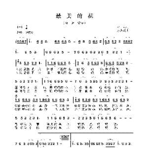 最美的花_歌谱投稿_词曲:张林 蔡海波