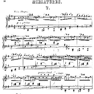 Cinque Miniatures Op.28 钢琴谱 莫里兹 莫什科夫斯基