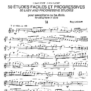 萨克斯谱 | Guy Lacour 50 首萨克斯练习曲之18 Guy Lacour