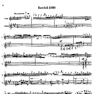 长笛曲谱 | Histoire du Tango 1 Bordel 1900 长笛 吉他 皮亚佐拉