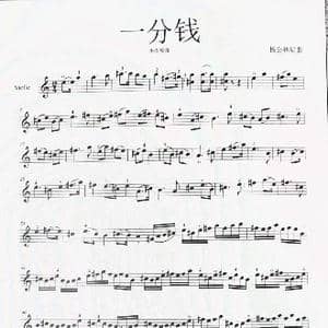 一分钱_歌曲简谱_词曲: 杨会林曲