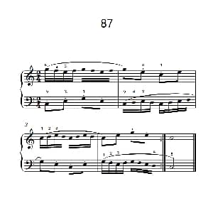 两手不同奏法的练习 87 钢琴谱