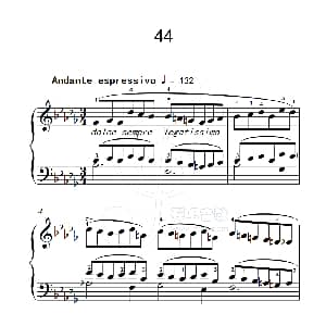 练习曲 44 钢琴谱