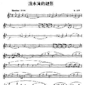 小提琴谱 | 浅水湾的靓影 肖白