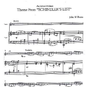 小提琴谱 | Theme From "SCHINDLER'S LIST" 辛德勒的名单 主题曲 威廉姆斯