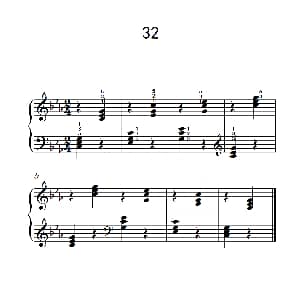 和弦练习 32 钢琴谱