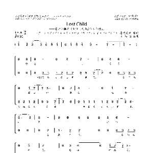 日 Lost Child_歌曲简谱_词曲:唐泽美帆 未知瑠