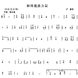 二胡谱 | 团结就是力量 卢肃