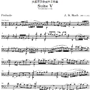 巴赫 大提琴无伴奏六首组曲 Suite Ⅴ 巴赫