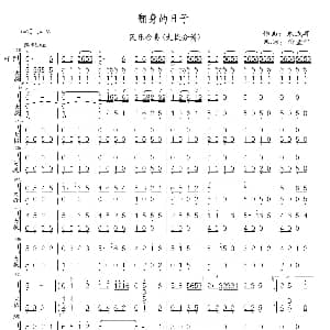 翻身的日子 民乐合奏 大提琴分谱 朱践耳作曲储望华配器扬金相改编
