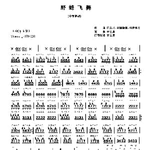 野蜂飞舞 中音板胡 简谱版 甘士勇改编
