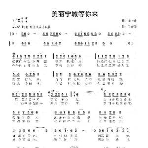 美丽宁城等你来_歌曲简谱_词曲:徐环宙 鲁新华