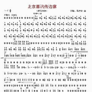 北京喜讯到边寨_歌曲简谱_词曲: 郑路等