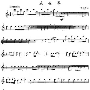 萨克斯谱 | 大世界