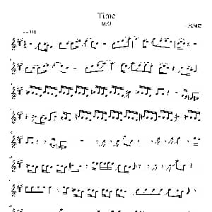 萨克斯谱 | ​Time 降B调原谱 轻松制谱