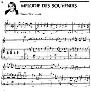 MELODIE DES SOUVENIRS 钢琴谱