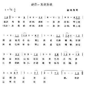 送你一束勿忘我_民歌简谱_词曲:金鸿为 张玉晶